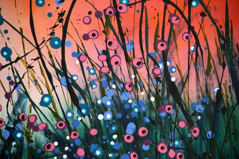 Original Abstract Floral Painting by Cecilia Frigati