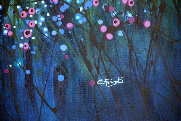 Original Abstract Floral Painting by Cecilia Frigati