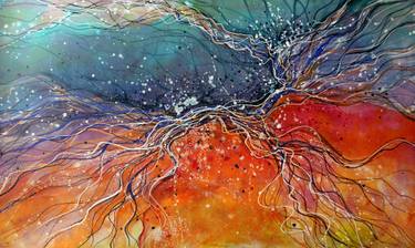 Original Abstract Expressionism Abstract Paintings by Cecilia Frigati