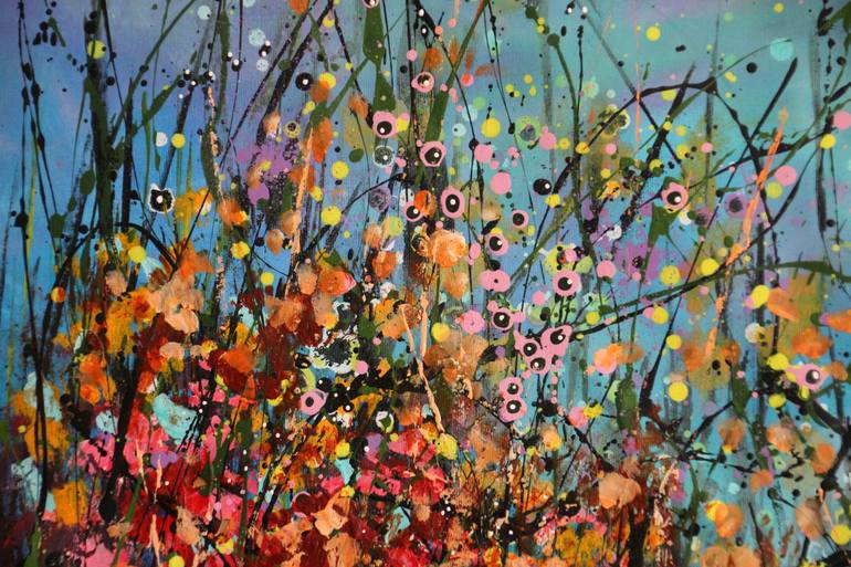 Original Abstract Floral Painting by Cecilia Frigati