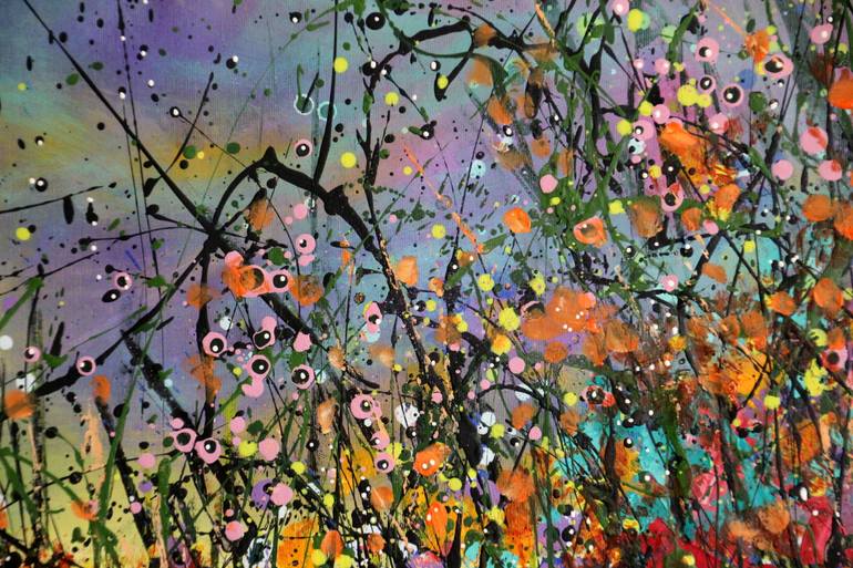 Original Abstract Floral Painting by Cecilia Frigati