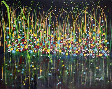 Original Abstract Floral Paintings by Cecilia Frigati