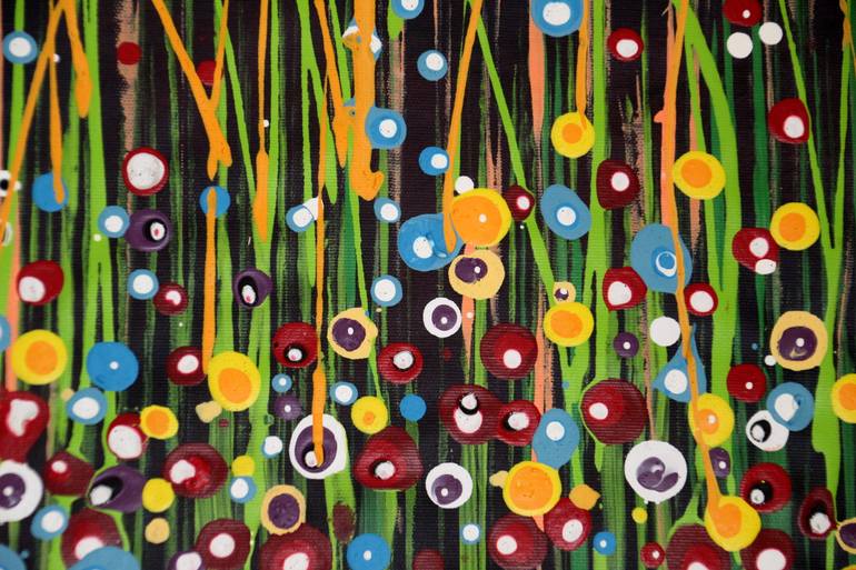 Original Abstract Floral Painting by Cecilia Frigati