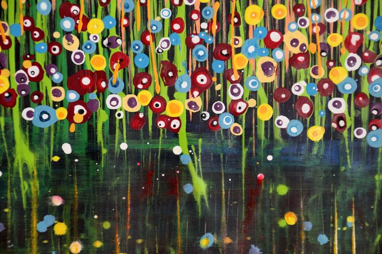Original Abstract Floral Painting by Cecilia Frigati
