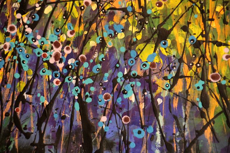 Original Abstract Floral Painting by Cecilia Frigati