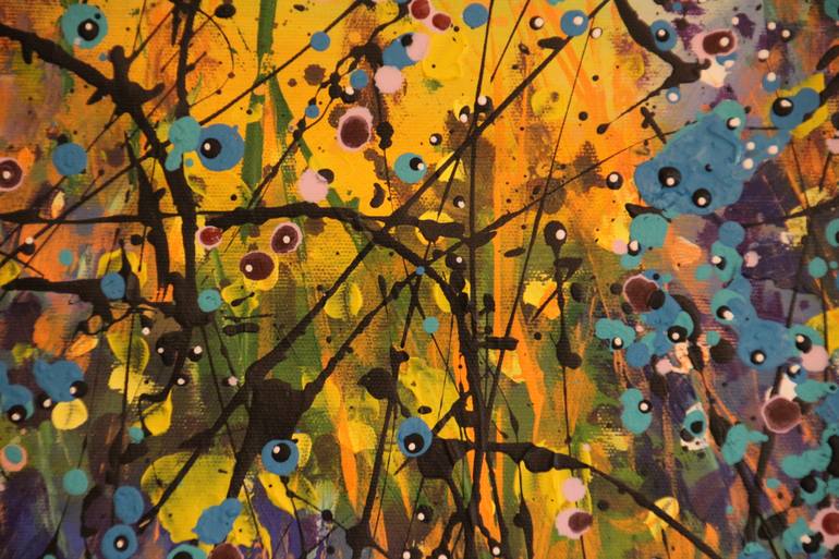 Original Abstract Floral Painting by Cecilia Frigati