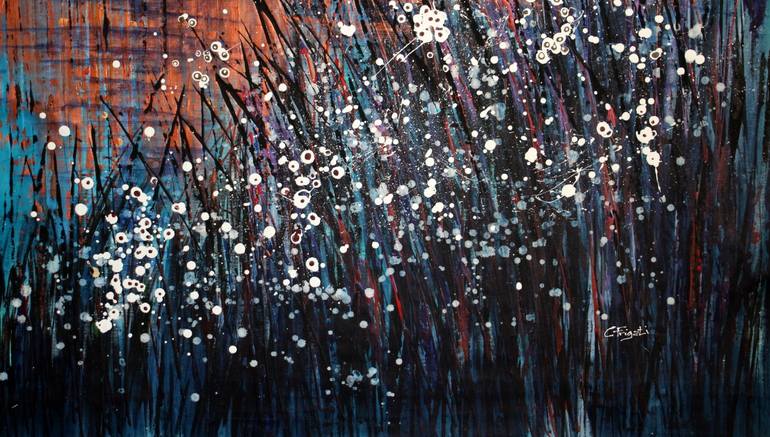 Original Abstract Expressionism Landscape Painting by Cecilia Frigati