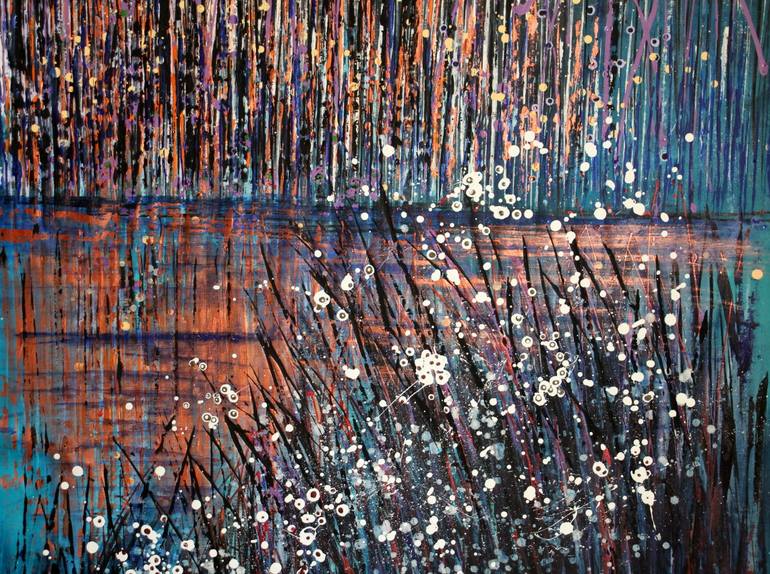 Original Abstract Expressionism Landscape Painting by Cecilia Frigati