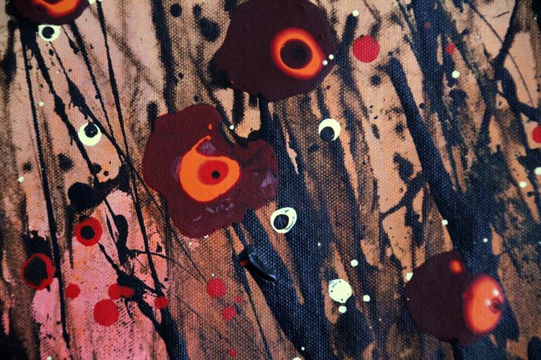 Original Abstract Expressionism Floral Painting by Cecilia Frigati