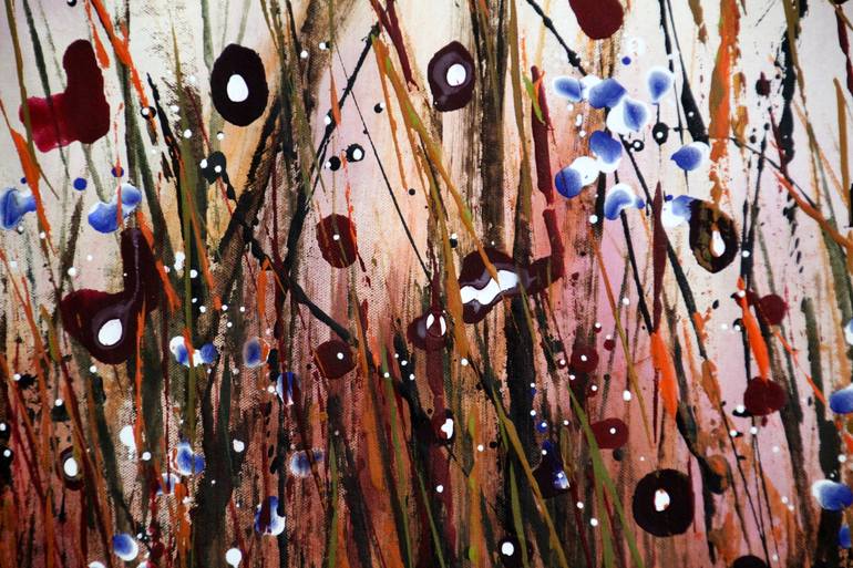 Original Abstract Expressionism Floral Painting by Cecilia Frigati