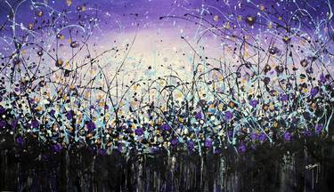 Star Rise #5 - Large original abstract floral painting thumb