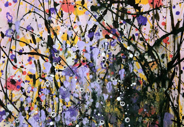 Original Abstract Floral Painting by cecilia frigati