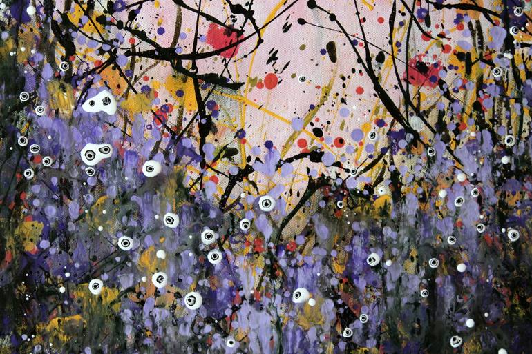 Original Abstract Floral Painting by cecilia frigati