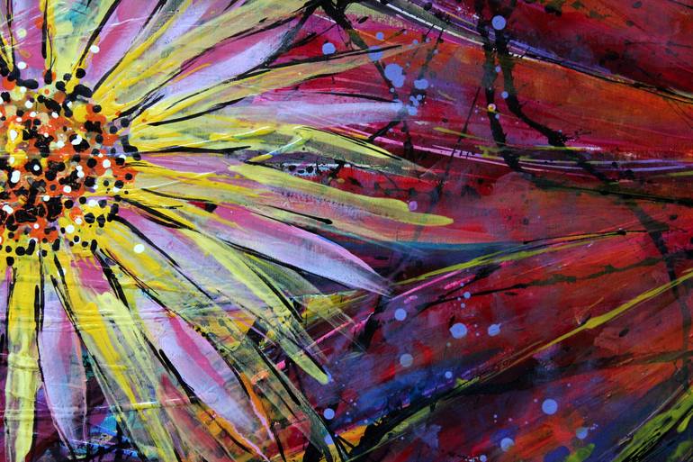 Original Abstract Floral Painting by Cecilia Frigati