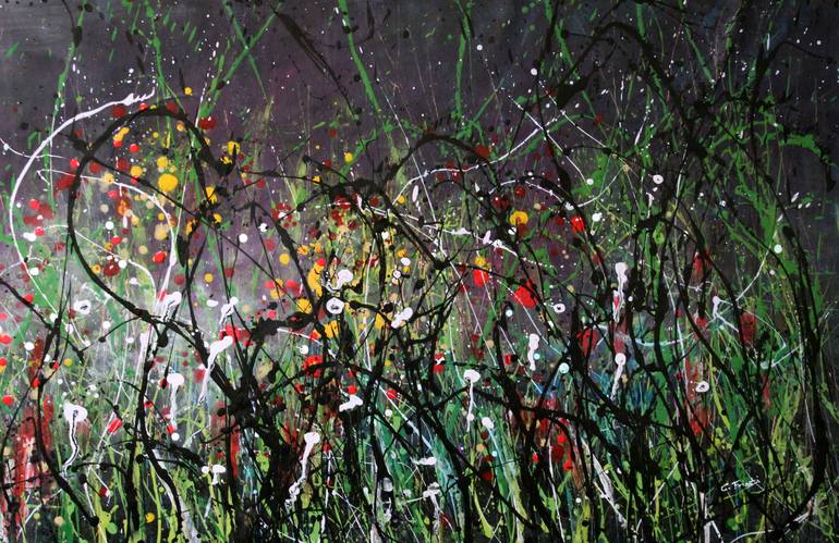 Original Abstract Nature Painting by cecilia frigati