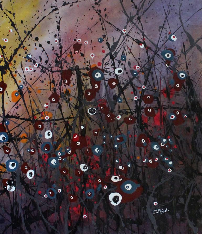 Original Fine Art Floral Painting by Cecilia Frigati