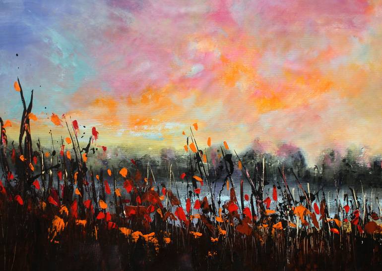 Original Abstract Landscape Painting by Cecilia Frigati