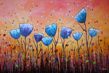 Print of Abstract Floral Paintings by cecilia frigati