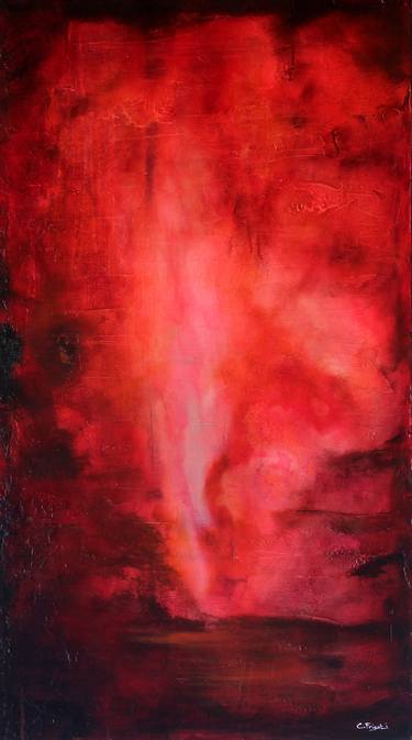 Fire Walks With Me #3 - Large original landscape painting thumb