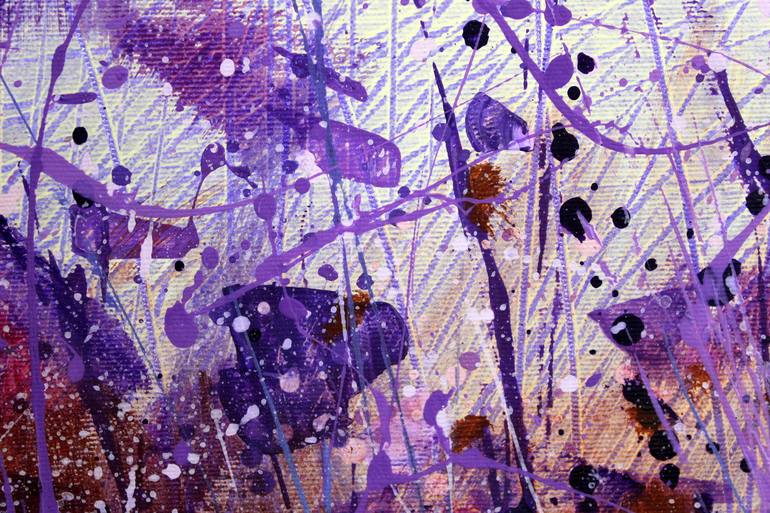 Original Abstract Floral Painting by cecilia frigati