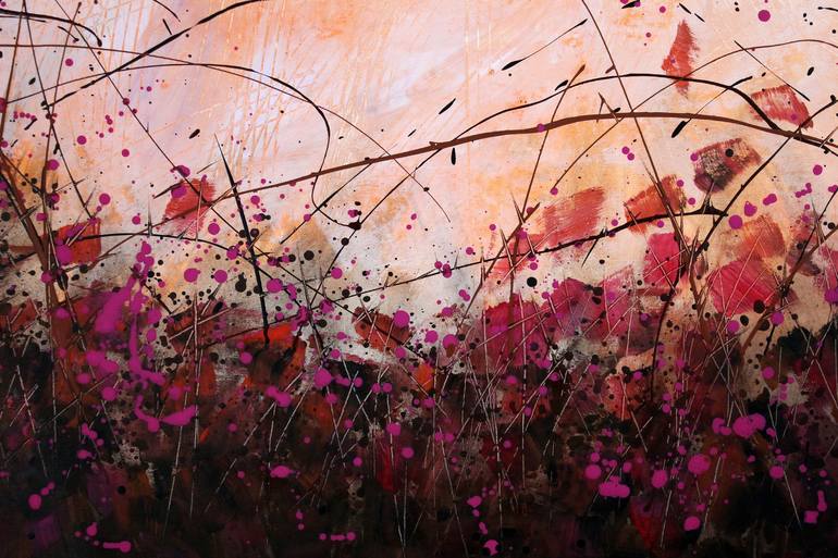 Original Abstract Floral Painting by cecilia frigati