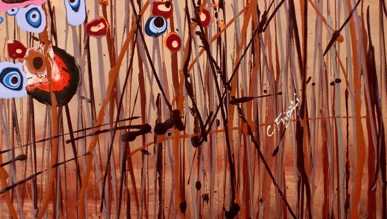 Original Abstract Floral Painting by Cecilia Frigati