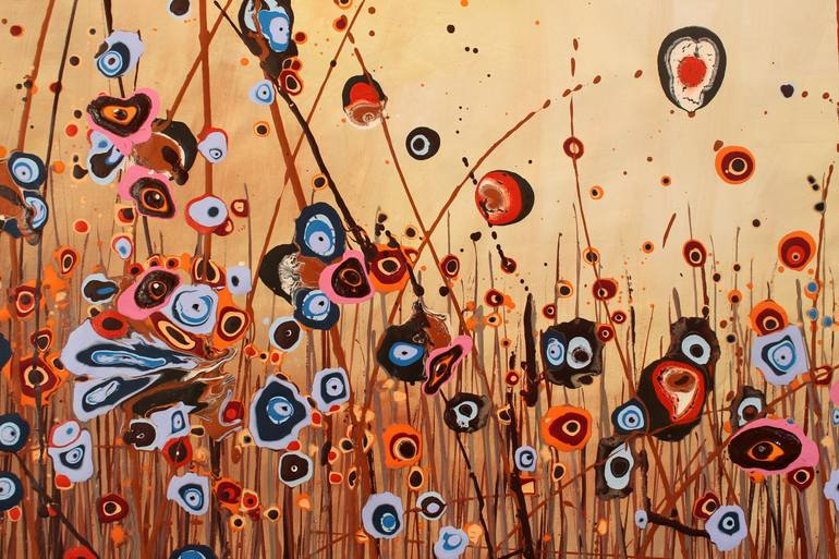 Original Abstract Floral Painting by Cecilia Frigati