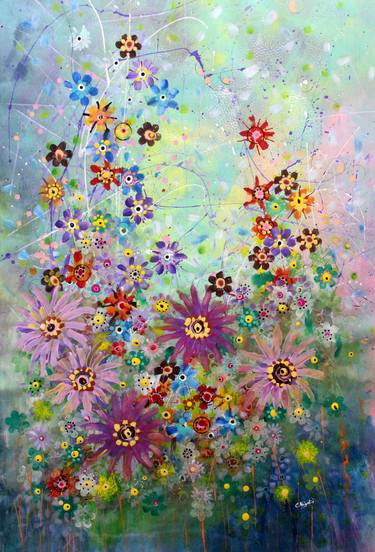 Print of Abstract Floral Paintings by cecilia frigati