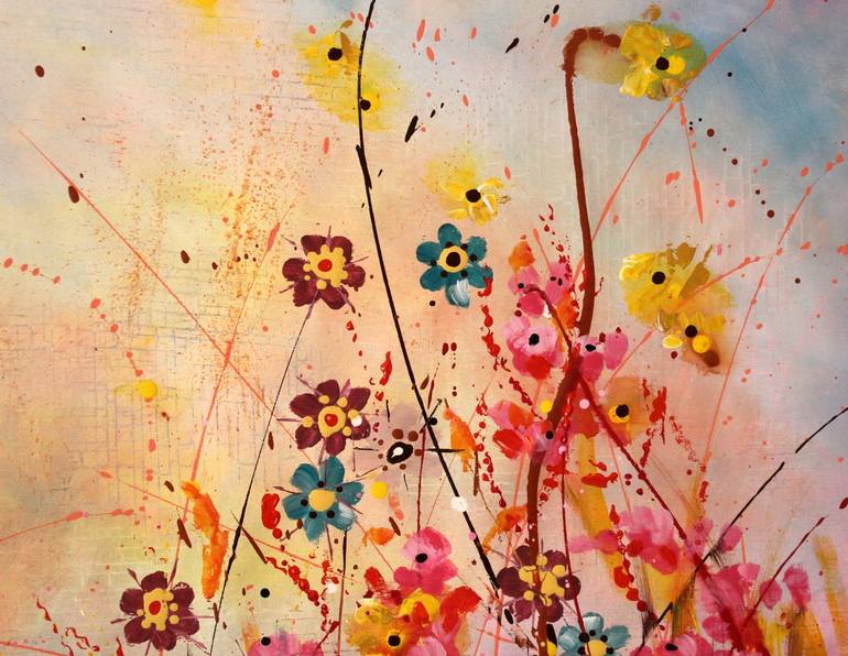 Original Floral Painting by cecilia frigati