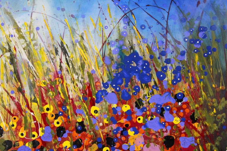 Original Abstract Floral Painting by Cecilia Frigati