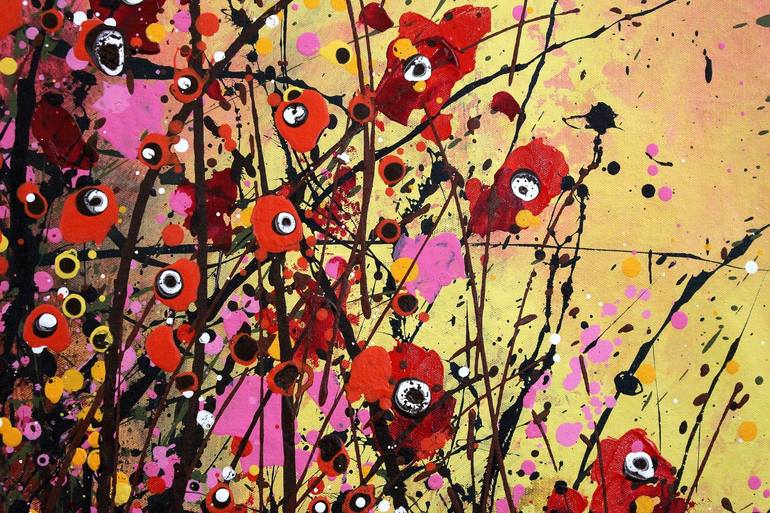 Original Abstract Floral Painting by cecilia frigati