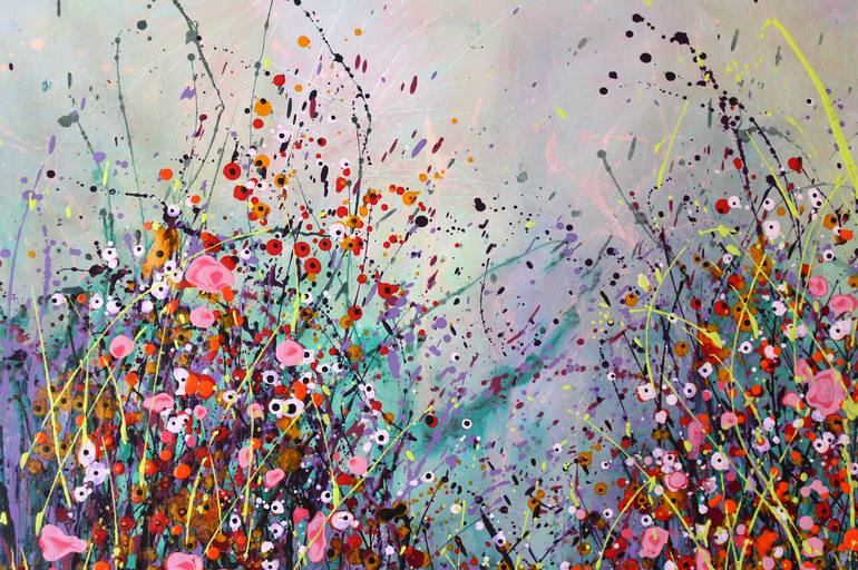 Original Abstract Floral Painting by Cecilia Frigati