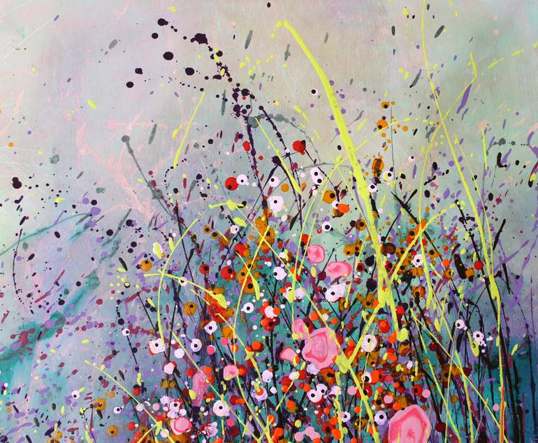 Original Abstract Floral Painting by Cecilia Frigati
