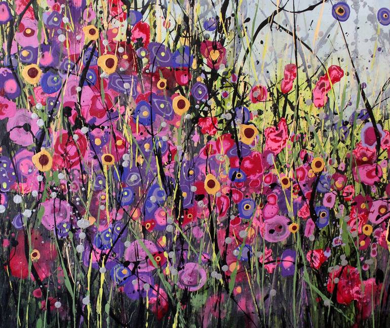Original Floral Painting by cecilia frigati
