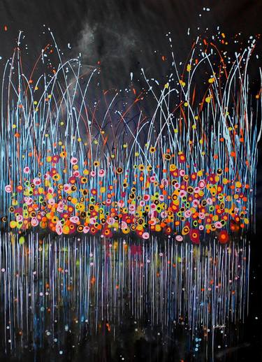 Technicolor Dream #4 - Large original floral painting thumb