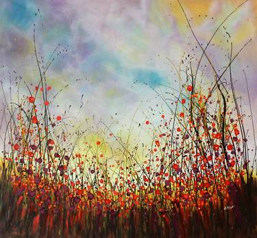 Print of Abstract Floral Paintings by cecilia frigati