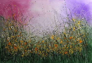 Original Abstract Floral Paintings by cecilia frigati