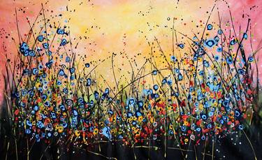 Dream Land - Large original floral landscape thumb