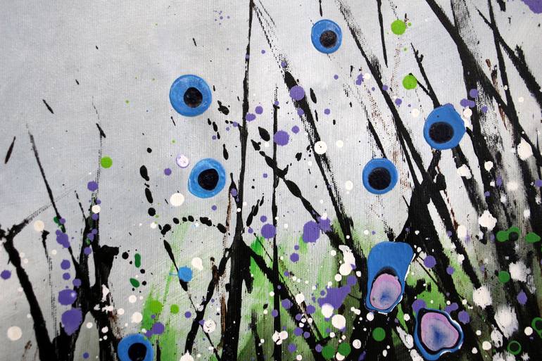 Original Abstract Floral Painting by Cecilia Frigati