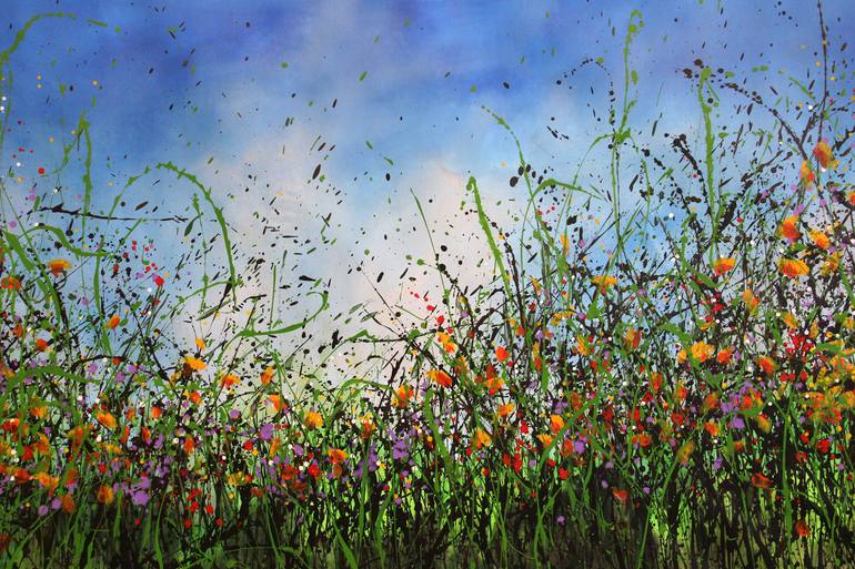 Original Abstract Floral Painting by Cecilia Frigati