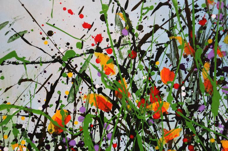 Original Abstract Floral Painting by Cecilia Frigati