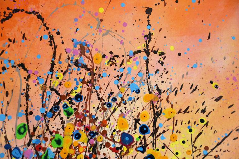 Original Abstract Floral Painting by Cecilia Frigati