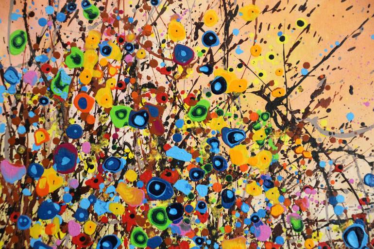 Original Abstract Floral Painting by Cecilia Frigati