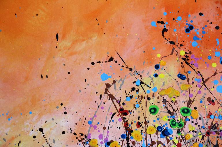 Original Abstract Floral Painting by Cecilia Frigati
