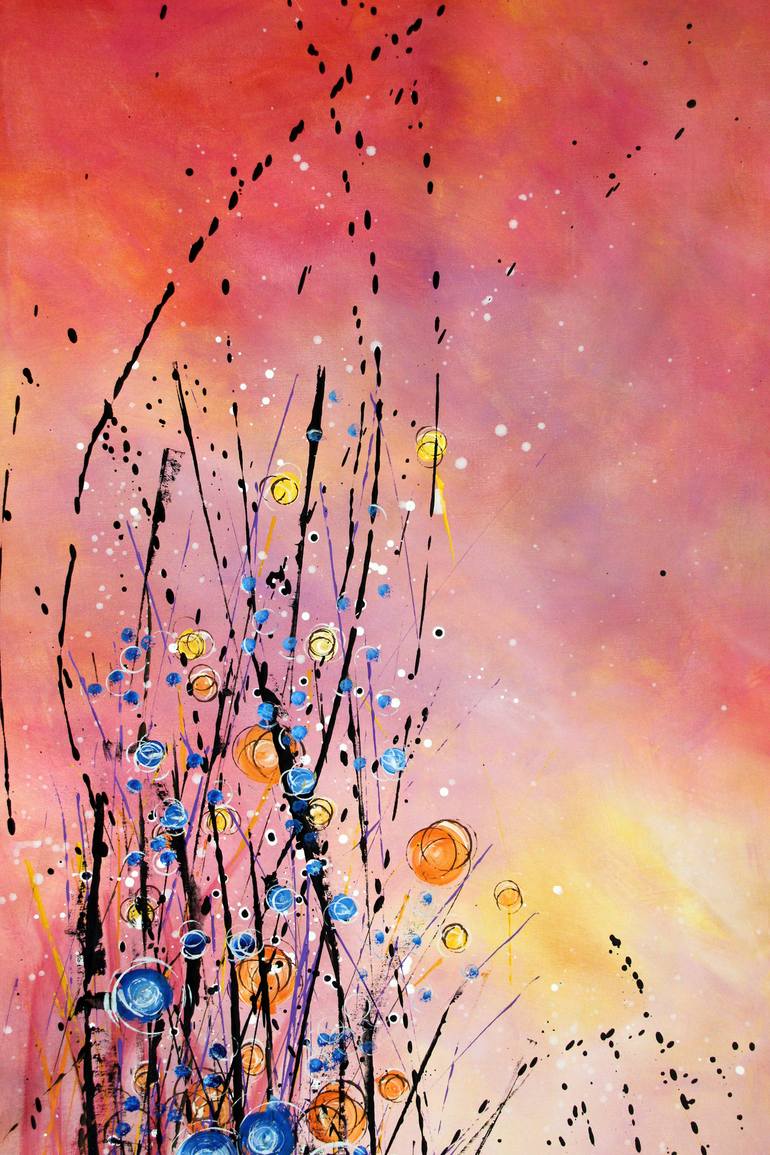 Original Abstract Floral Painting by Cecilia Frigati