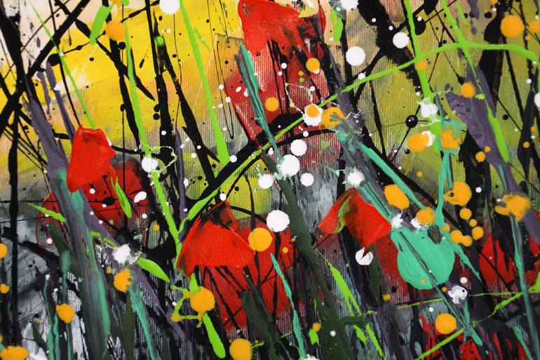 Original Abstract Floral Painting by Cecilia Frigati