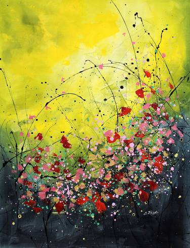 Print of Abstract Floral Paintings by cecilia frigati