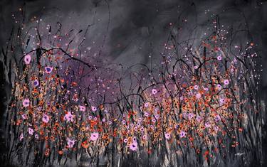 Original Abstract Expressionism Floral Paintings by cecilia frigati