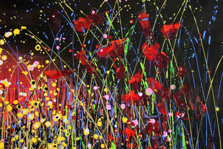 Original Abstract Floral Painting by Cecilia Frigati