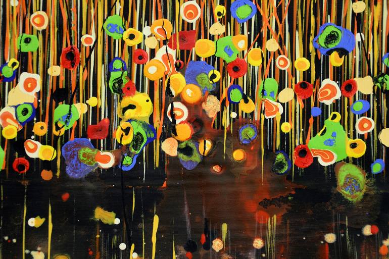 Original Abstract Floral Painting by Cecilia Frigati